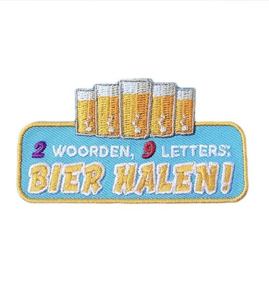 2 woorden 9 letters BIER HALEN, embleem Oeteldonk, Carnaval