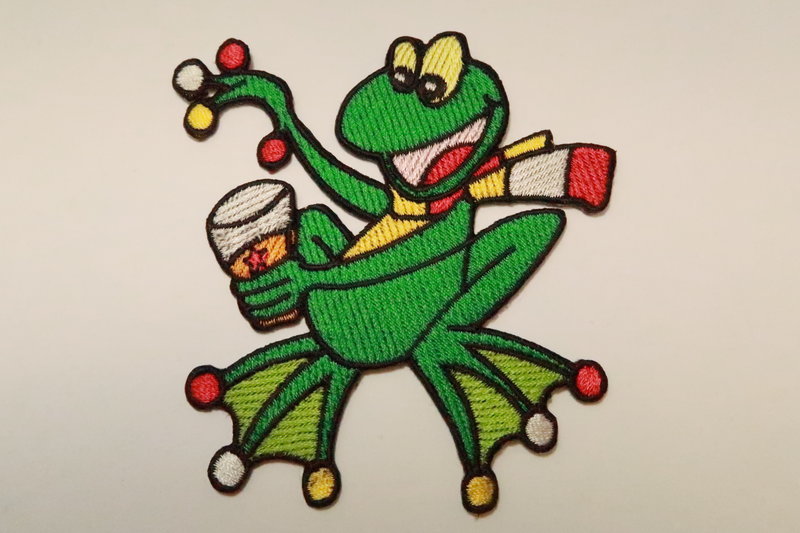 Embleem borduur, Oetel pils, "Van keinds af Aon" in Oeteldonk