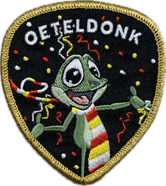 Embleem - Confetti Oetel Kikker