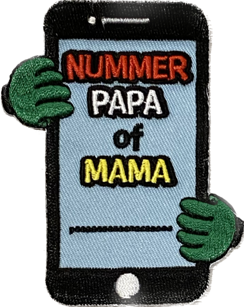 embleem nummer papa of mama