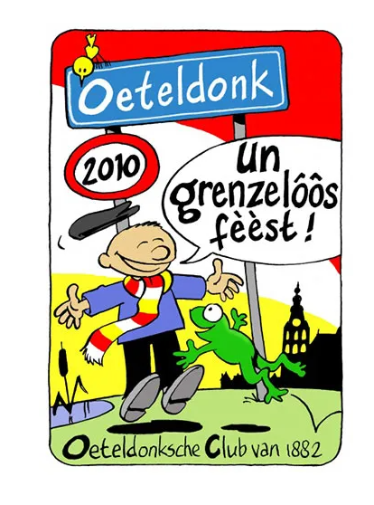 Jaarembleem,Oeteldonk Un grenzelôôs féést! 2010