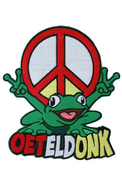 Embleem borduur, Oetel/Kikker Oeteldonk Peace