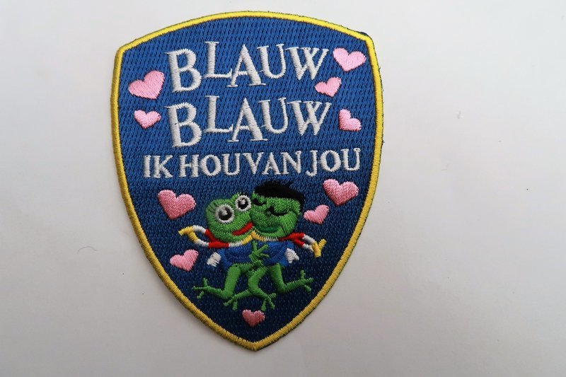 Oeteldonk embleem, blauw blauw.