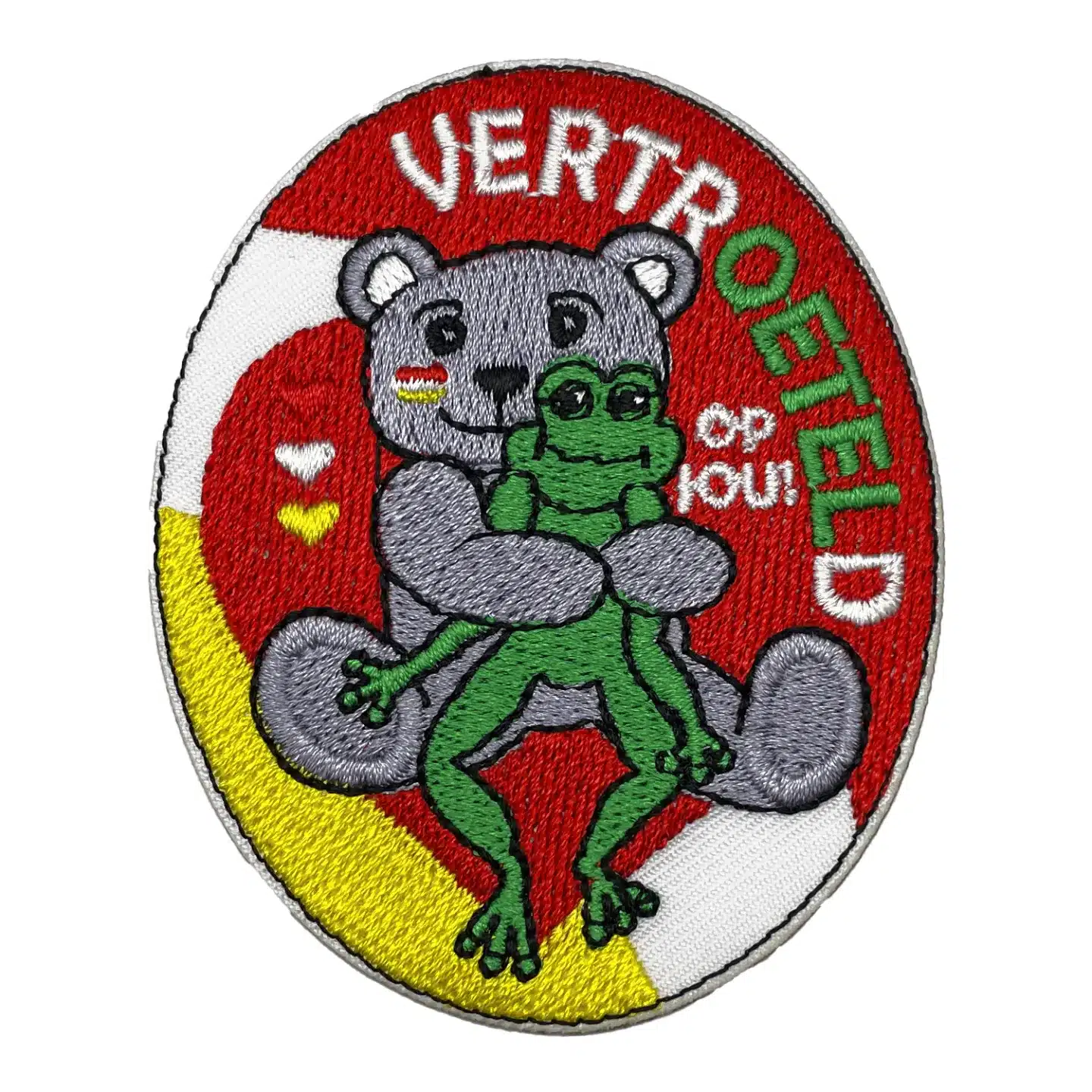 Embleem vertroeteld op jou