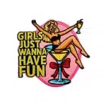 Carnavals-Embleem-Girls-Just-Wanna-Have-Fun-roze 1